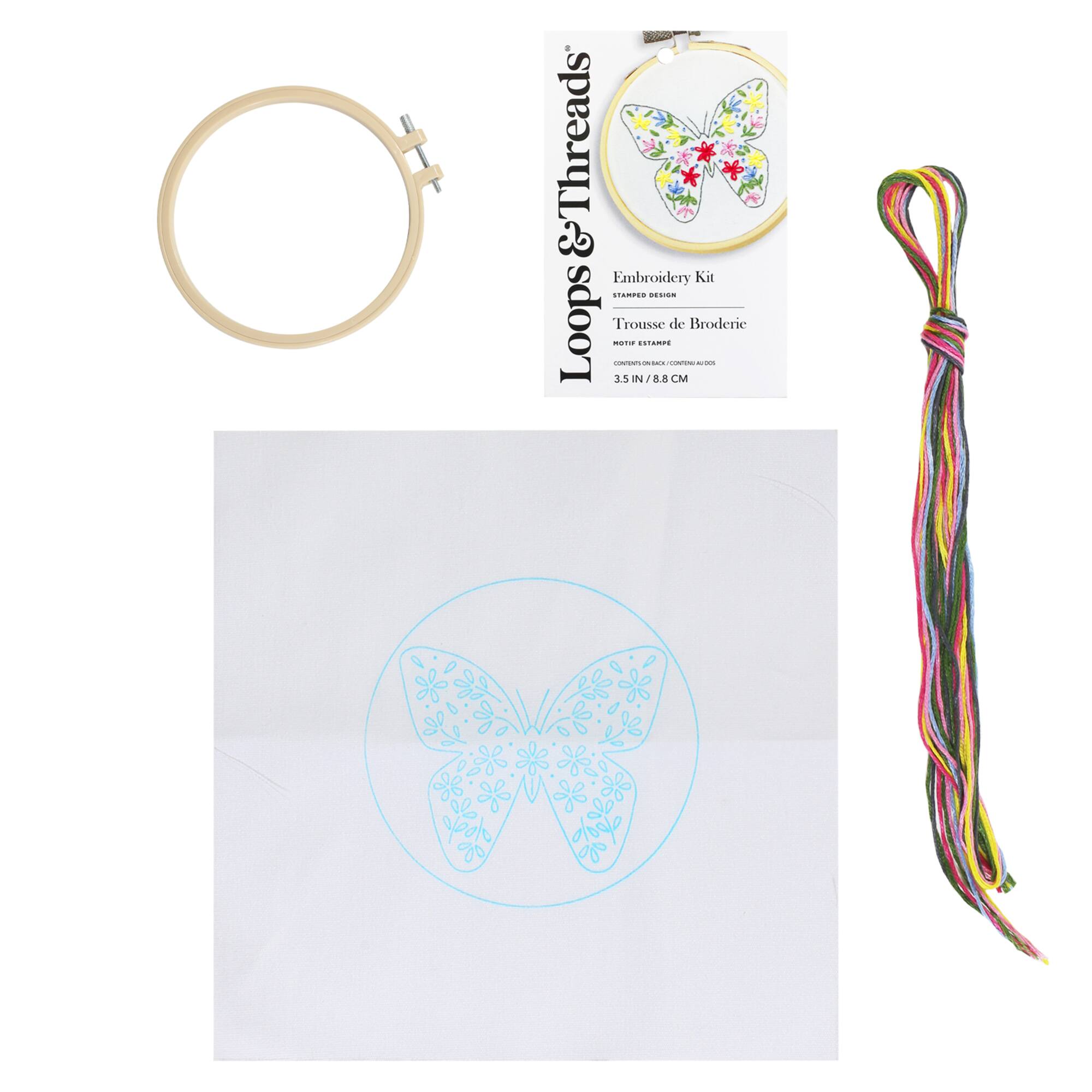 Butterfly Embroidery Kit by Loops & Threads®